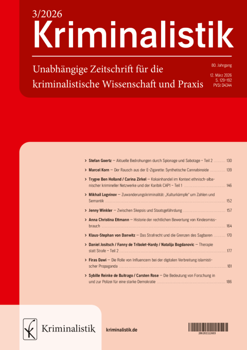 Kriminalistik-Titelseite